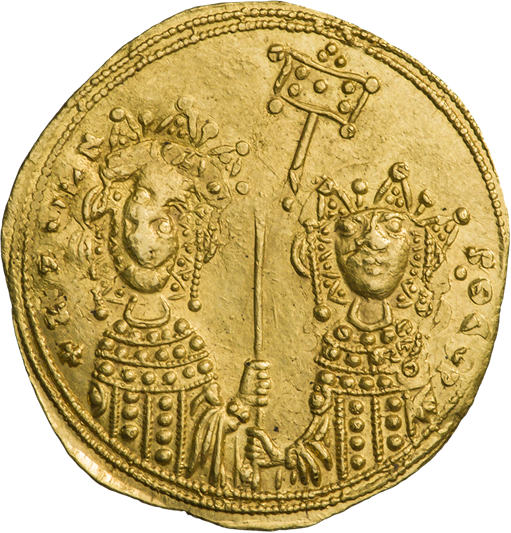 Nomisma stamena. Zoya and Theodora