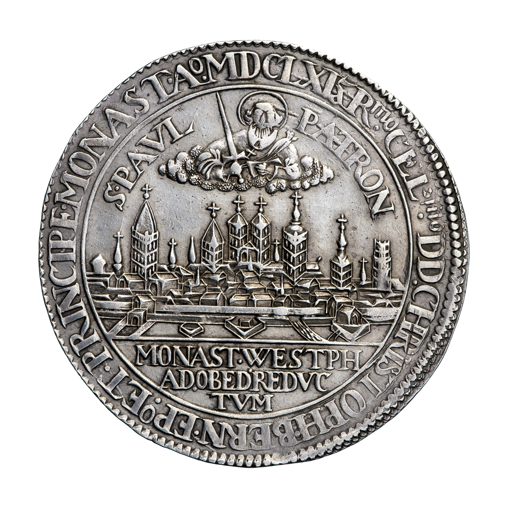 Мюнстер, епископство. Епископ Кристоф Бернхард фон Галлен (1650–1678). «Біг» талер 1661