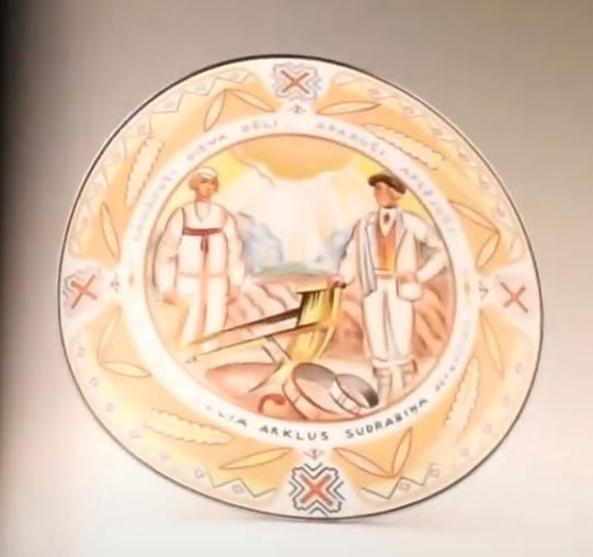 A plate from the series "Based on Folk Songs"