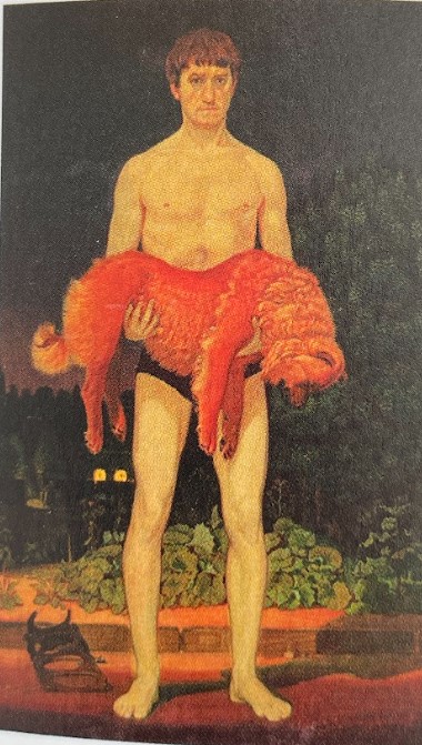 Чоловік з мертвим собакою