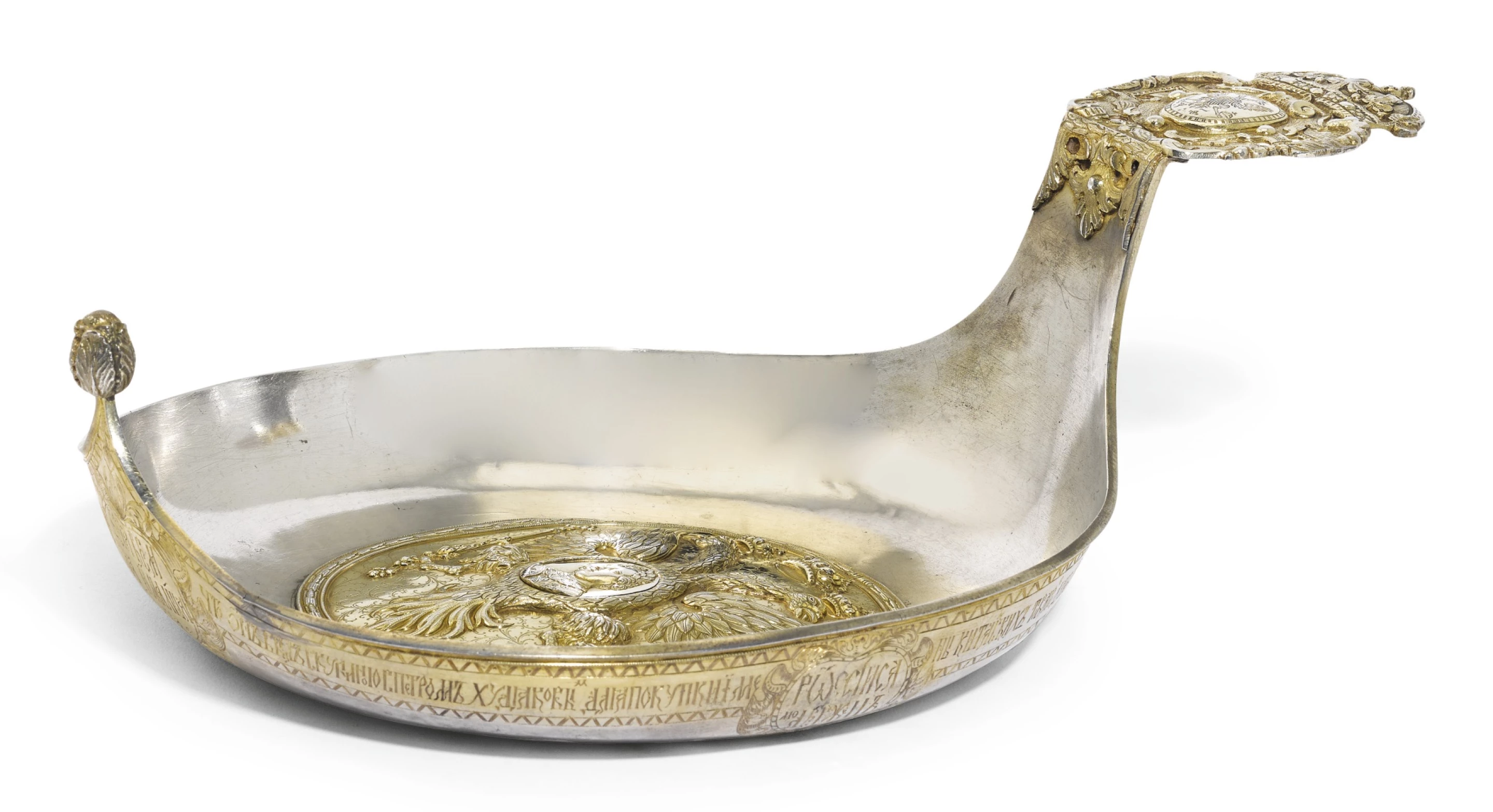 Срібний ковш з позолотою, подарунковий