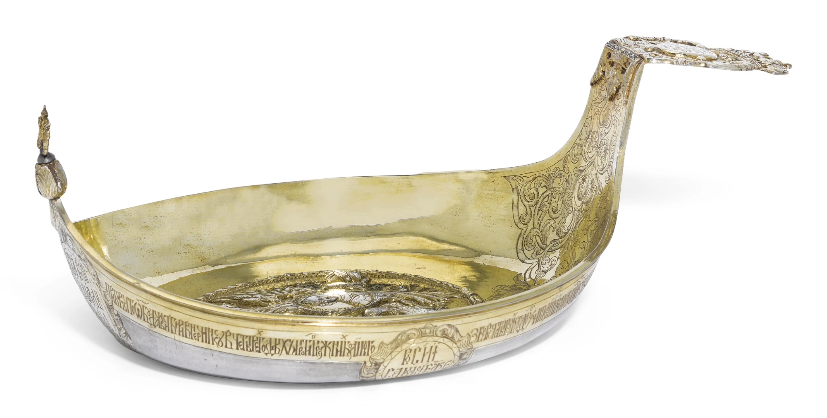 Срібний ковш з позолотою, подарунковий