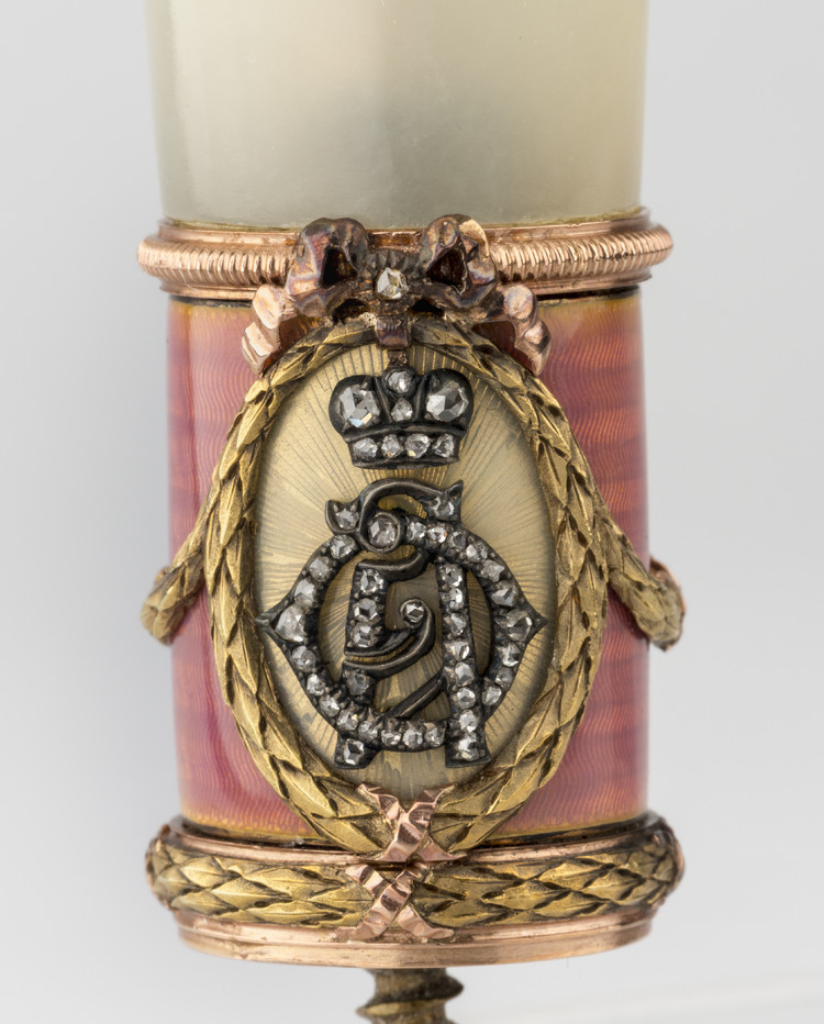 Umbrella handle with the monogram of Empress Alexandra Fyodorovna
